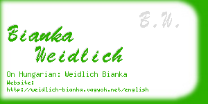 bianka weidlich business card